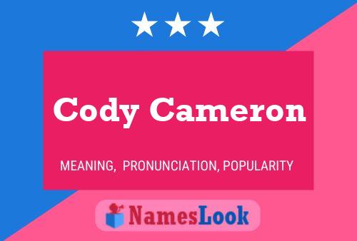 Affiche de nom Cody Cameron