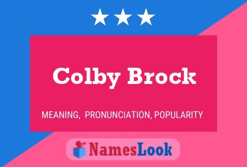 Affiche de nom Colby Brock