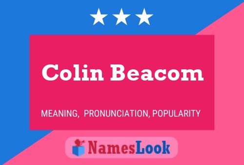 Affiche de nom Colin Beacom