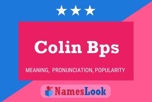 Affiche de nom Colin Bps