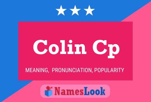 Affiche de nom Colin Cp