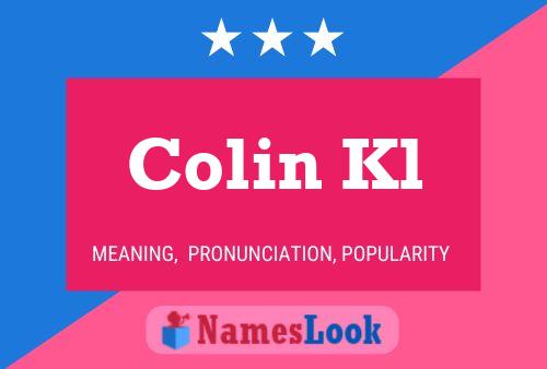 Affiche de nom Colin Kl