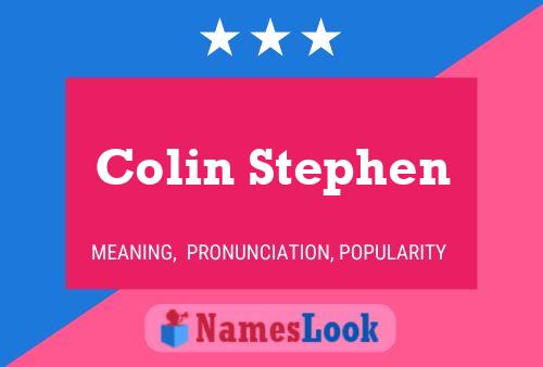 Affiche de nom Colin Stephen