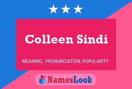 Affiche de nom Colleen Sindi