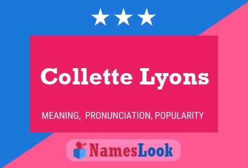 Affiche de nom Collette Lyons