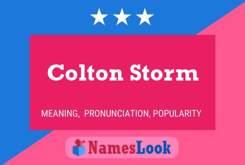 Affiche de nom Colton Storm