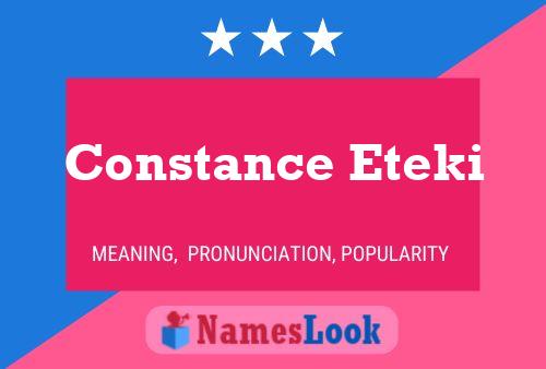 Affiche de nom Constance Eteki