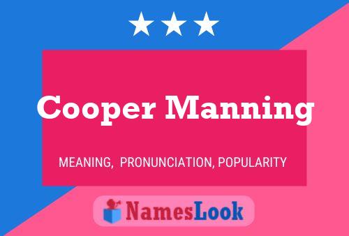 Affiche de nom Cooper Manning