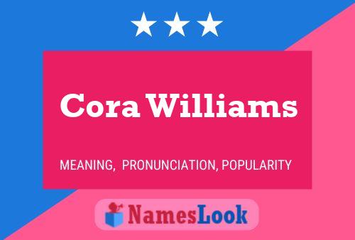 Affiche de nom Cora Williams