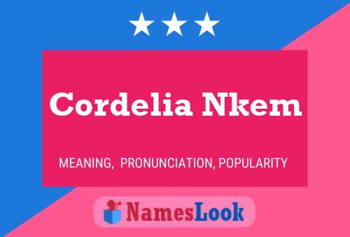 Affiche de nom Cordelia Nkem