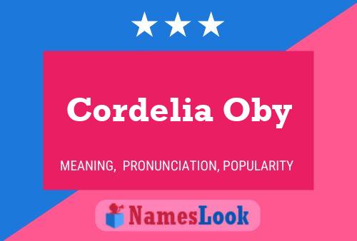 Affiche de nom Cordelia Oby