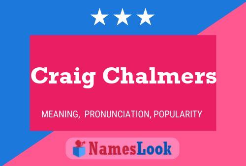 Affiche de nom Craig Chalmers