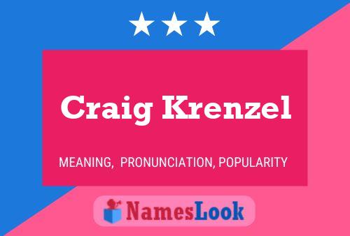 Affiche de nom Craig Krenzel