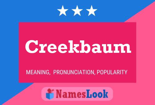 Affiche de nom Creekbaum