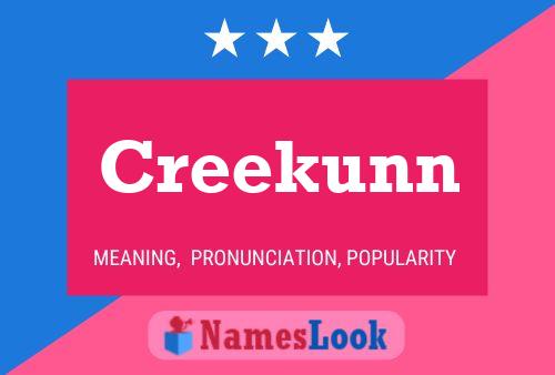 Affiche de nom Creekunn