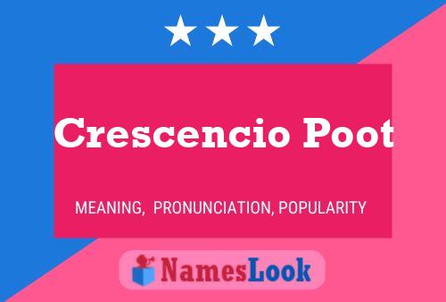 Affiche de nom Crescencio Poot