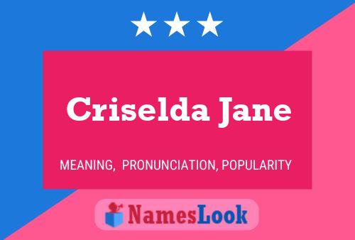 Affiche de nom Criselda Jane