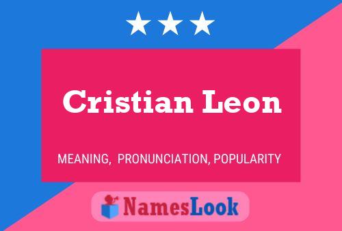 Affiche de nom Cristian Leon