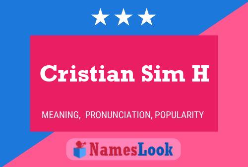 Affiche de nom Cristian Sim H