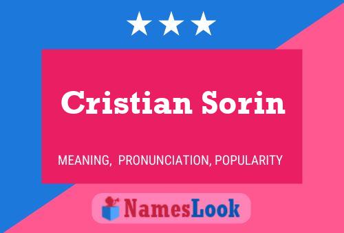 Affiche de nom Cristian Sorin