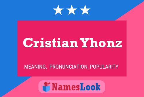 Affiche de nom Cristian Yhonz