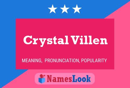 Affiche de nom Crystal Villen