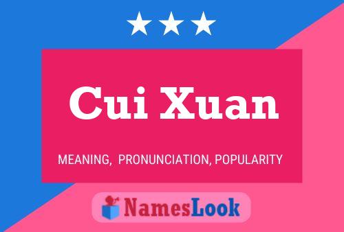 Affiche de nom Cui Xuan