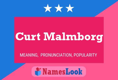 Affiche de nom Curt Malmborg