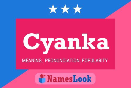 Affiche de nom Cyanka