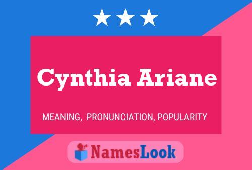 Affiche de nom Cynthia Ariane