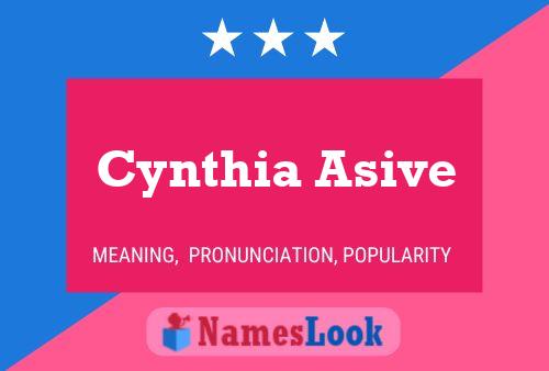 Affiche de nom Cynthia Asive