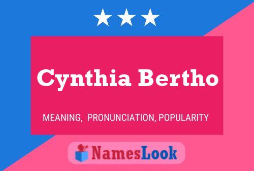 Affiche de nom Cynthia Bertho