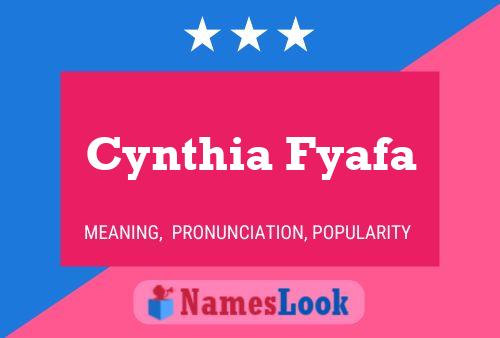 Affiche de nom Cynthia Fyafa