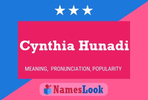 Affiche de nom Cynthia Hunadi