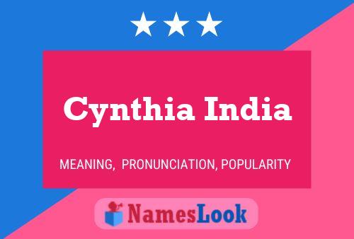 Affiche de nom Cynthia India