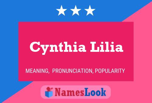 Affiche de nom Cynthia Lilia