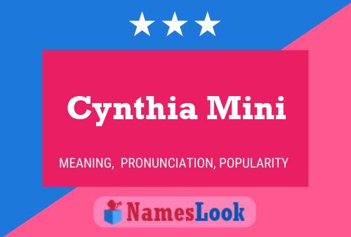 Affiche de nom Cynthia Mini