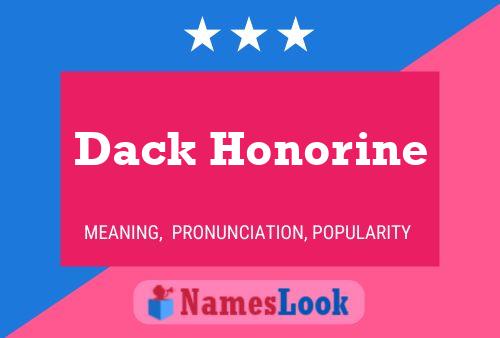 Affiche de nom Dack Honorine