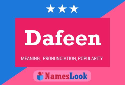 Affiche de nom Dafeen