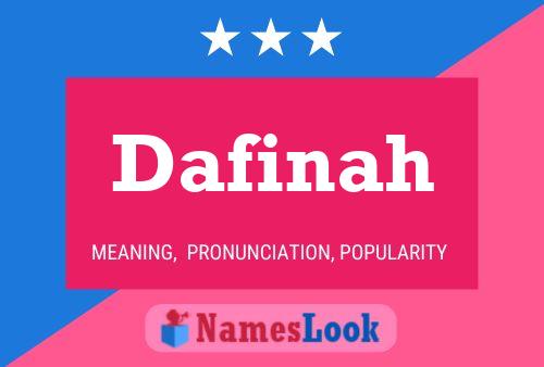 Affiche de nom Dafinah