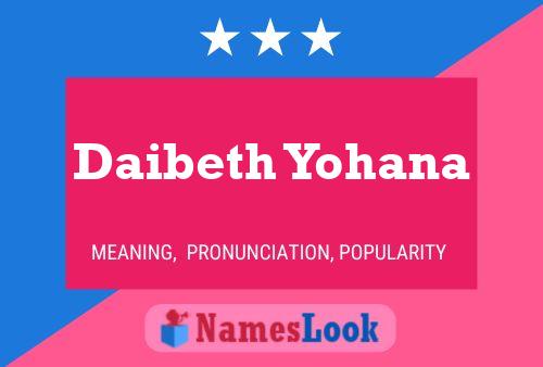 Affiche de nom Daibeth Yohana