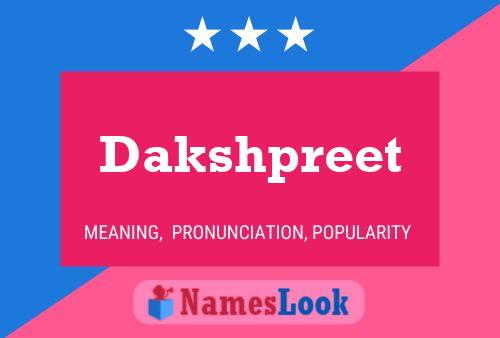 Affiche de nom Dakshpreet