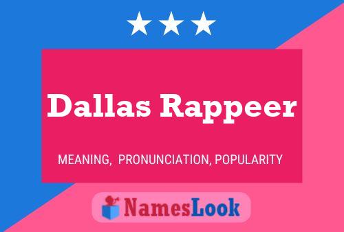 Affiche de nom Dallas Rappeer