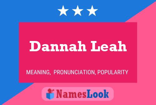 Affiche de nom Dannah Leah