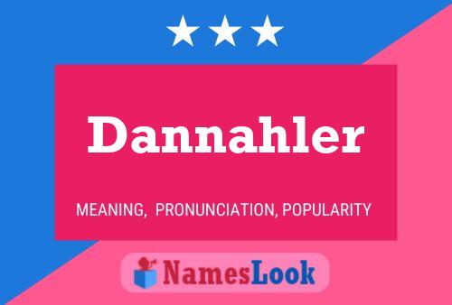 Affiche de nom Dannahler