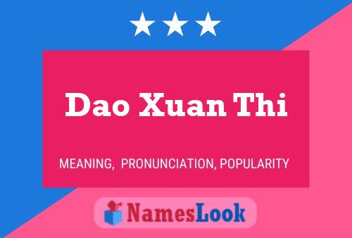 Affiche de nom Dao Xuan Thi