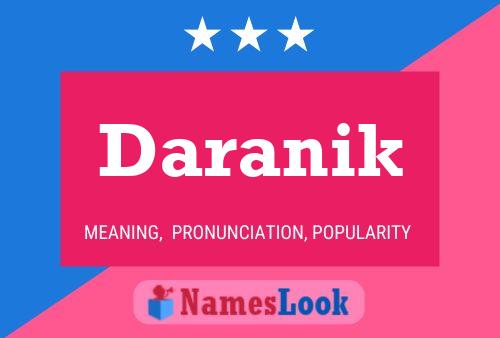 Affiche de nom Daranik