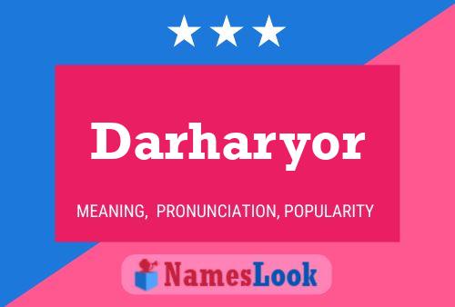 Affiche de nom Darharyor