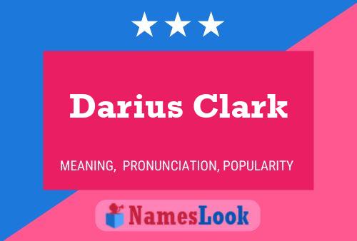 Affiche de nom Darius Clark