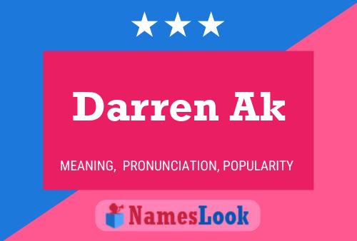 Affiche de nom Darren Ak